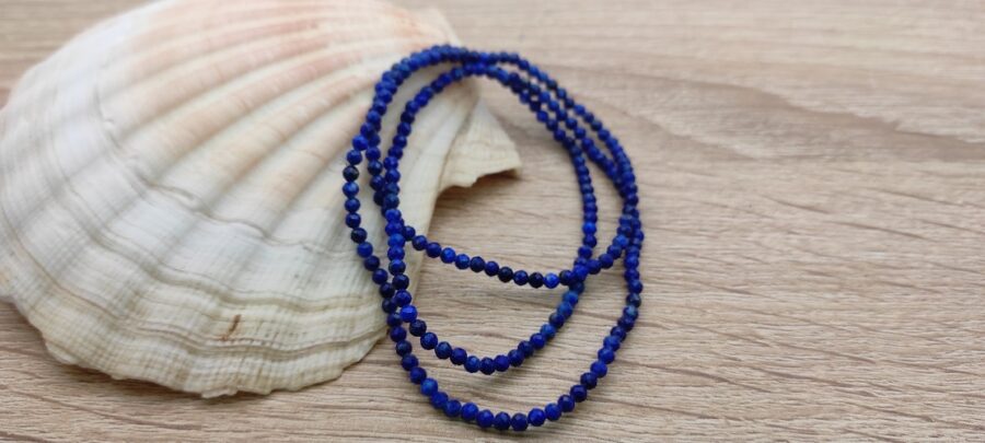 Bracelet 3 rangs Lapis Lazuli Facetté