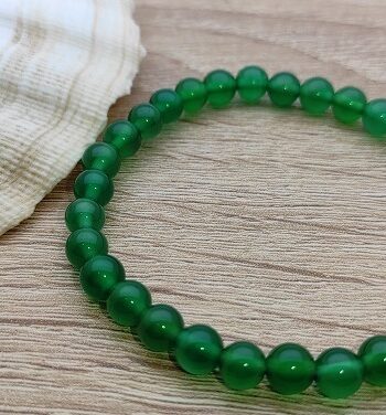 Bracelet "Abondance" en Agate Verte
