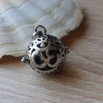 Pendentif Cage + Boule de Lave ( Boule Cage )