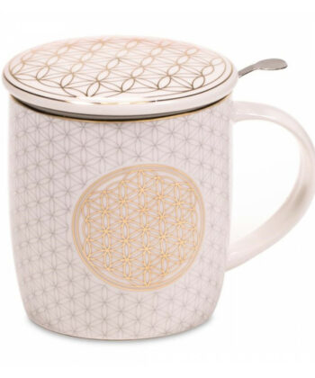 Tasse à thé avec Infuseur Motif Fleur de Vie