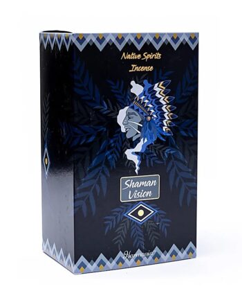 Encens Native Spirits Chaman: Vision. Parfum principal: Lavande. article : 14162 EAN : 8720088299500 Conditionnement pour 1 boite : 12 à 15 bâtons de 20 cm environ Poids : 15 gr environ Conditionnement pour 1 carton : 12 paquets de 15 gr chacun Poids total grammes : 442 Certification iso 9001 - iso 14001 - iso 45001 Origines et traçabilités : Inde Heures de combustion : ±45-60 min En épuisement!  le produit ne sera pas renouveler après épuisement du stock 