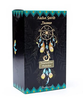 Encens Native spirits attrape rêves: Protection. Parfum principal: Vétiver. article : 14161 EAN : 8720088299494 Conditionnement pour 1 boite : 12 à 15 bâtons de 20 cm environ Poids : 15 gr environ Conditionnement pour 1 carton : 12 paquets de 15 gr chacun Poids total grammes : 442 Certification iso 9001 - iso 14001 - iso 45001 Origines et traçabilités : Inde Heures de combustion : ±45-60 min En épuisement!  le produit ne sera pas renouveler après épuisement du stock 